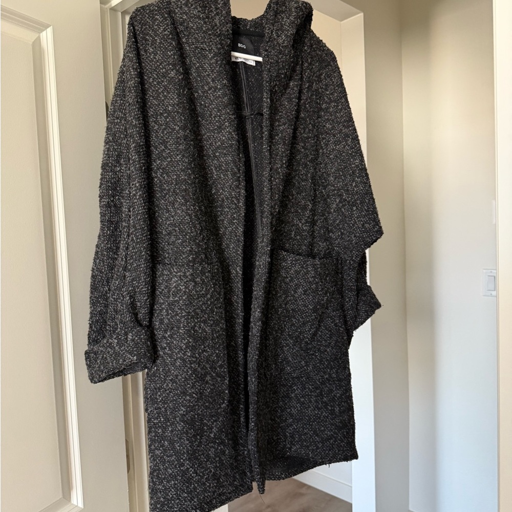 Women's Gray Hooded Coat